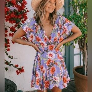 L*Space Floral Mini Dress – NWT Sunshine Fields Lost in Ibiza XS 125$